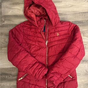 U.S. Polo Assn. Red Quilted Jacket